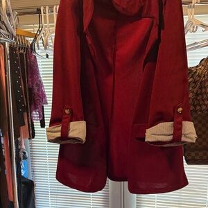 SHEIN Deep Red Trench Coat